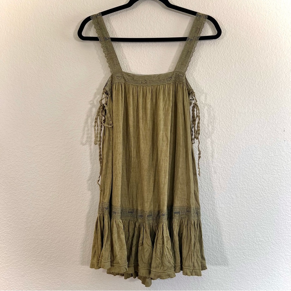 Free People S P Sweet Thing Tunic Dress moss green